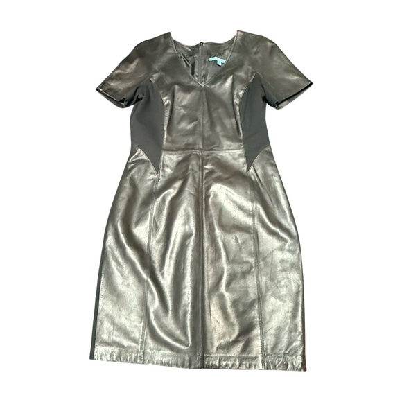 ANTONIO MELANI Dresses & Skirts - ANTONIO MELANI Shimmering Silver Midi Dress